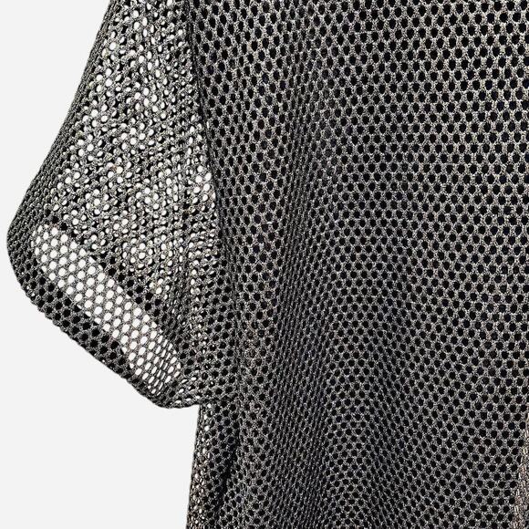 Wolford Mesh overlay t shirt Blue Gold Size arge Used Excellent Condition - Picture 6 of 7